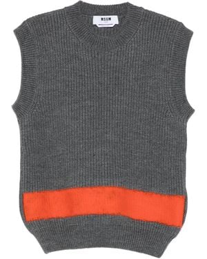 MSGM Gestreifte Weste - Grau