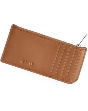 Kaai Logo-Debossed Leather Cardholder - Brown