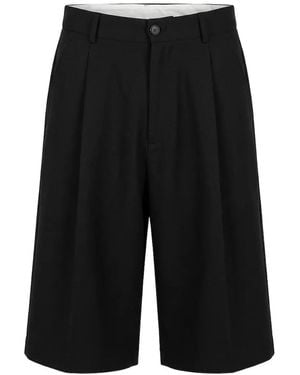 Societe Anonyme Short Andrew À Design Plissé - Black