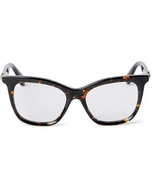 Off-White c/o Virgil Abloh Havana Bril Met Cat-Eye Montuur - Bruin