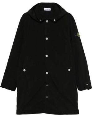 Stone Island パーカーコート - ブラック