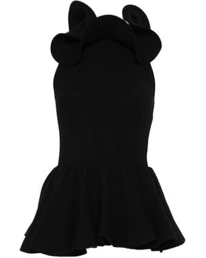 Giambattista Valli ぺプラム トップ - ブラック