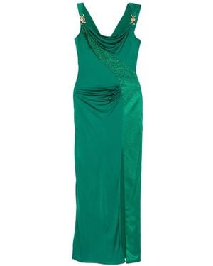 Versace Viscose-Jersey Draped Gown - Green