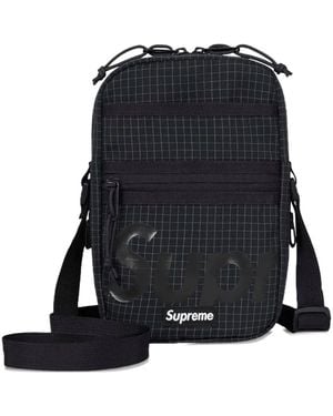 Supreme Ripstop Water-Resistant Shoulder Bag - Black