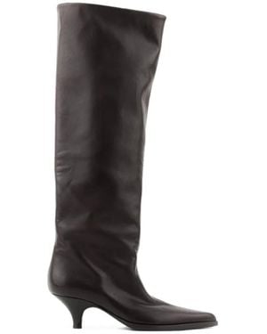Elena Iachi Sharp Knee-High Boots - Black