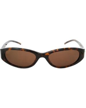 Chimi Tortoiseshell-Effect Oval-Frame Sunglasses - Brown