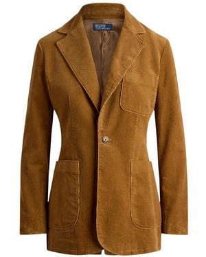 Polo Ralph Lauren Blazer À Effet Velours Côtelé - Brown