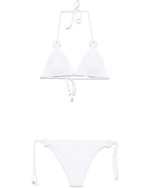 Fisico Triangle-Cup Bikini - White