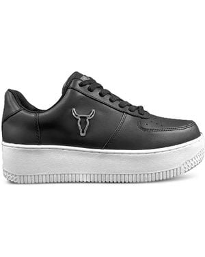 Windsor Smith Platform Logo-Detail Trainers - Black