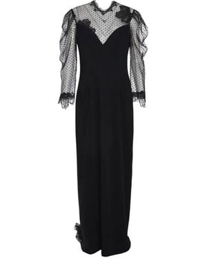 Prabal Gurung Kristina Lace Polka-Dot Maxi Dress - Black