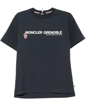 Moncler Logo-Print T-Shirt - Blue