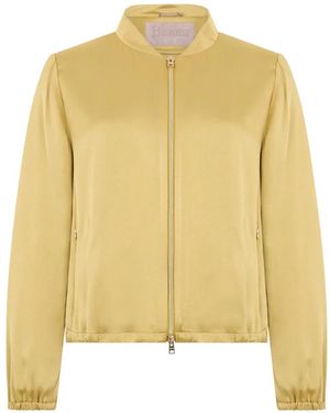 Herno Band-Collar Bomber Jacket - Yellow
