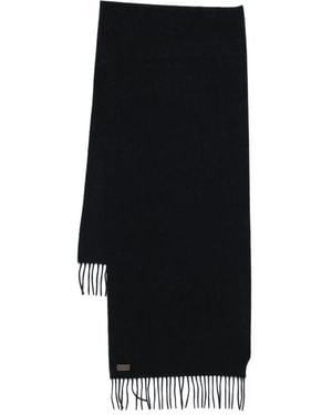 Canali Fringed Scarf - Black