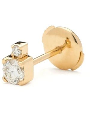 Sophie Bille Brahe 18Kt River Diamond Stud Earrings - Metallic