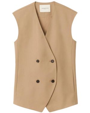 Lafayette 148 New York Tropical double-breasted vest - Natur