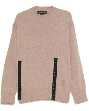 FEDERICO CINA Frayed-Hem Sweater - Natural
