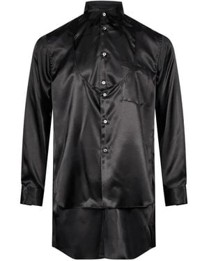 Comme des Garçons Satin-Finish Layered Shirt - Black
