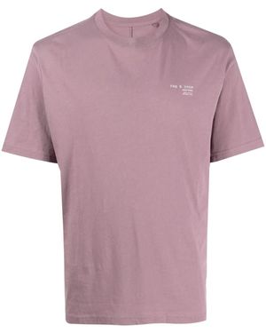 Rag & Bone 425 Logo-Print Cotton T-Shirt - Pink