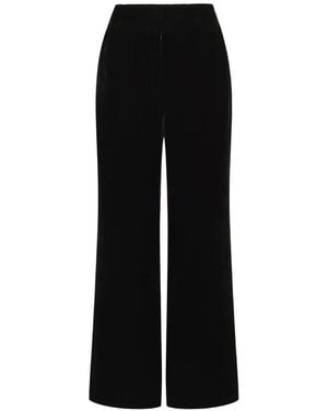 Maliparmi Velvet Straight-Leg Trousers - Black