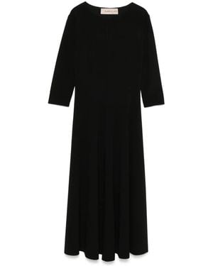 Blanca Vita Crepe-Texture Midi Dress - Black
