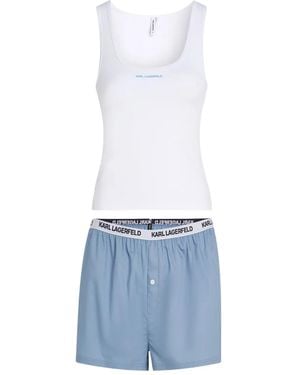 Karl Lagerfeld Logo-Detailing Pyjamas - White