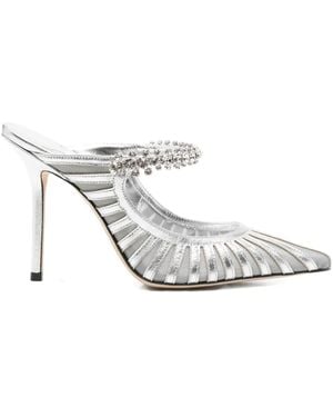 Jimmy Choo 100mm Bing Mules - ホワイト
