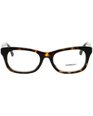 Burberry Tortoiseshell-Effect Rectangle-Frame Glasses - Black