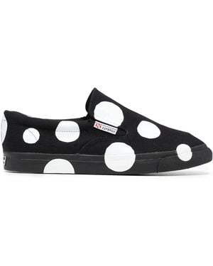 10 Corso Como X Superga Dot-Print Slip-On Sneakers - Black