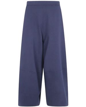 Pierantoniogaspari Seam-Detail Palazzo Trousers - Blue