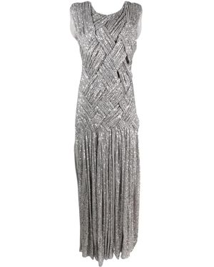Atu Body Couture Emotional Braided Maxi Dress - Grey