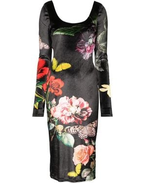 Alice + Olivia Delora Midi Dress - Black