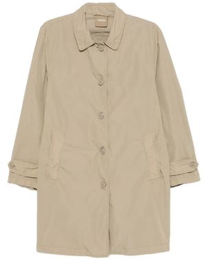 Aspesi Button-Up Long-Sleeve Trench Coat - Natural
