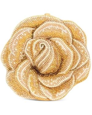Judith Leiber Golden Rose Crystal-Embellished Clutch Bag - Metallic