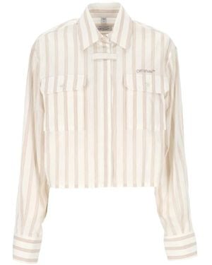 Off-White c/o Virgil Abloh Striped Pocket Shirt - White
