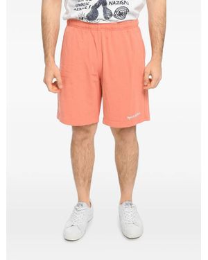 Sporty & Rich Cotton Logo-Print Shorts - Orange