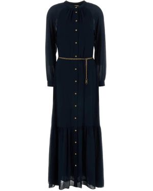 MICHAEL Michael Kors Georgette Belted Maxi Dress - Blue