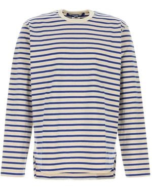 Junya Watanabe Striped T-Shirt - Blue
