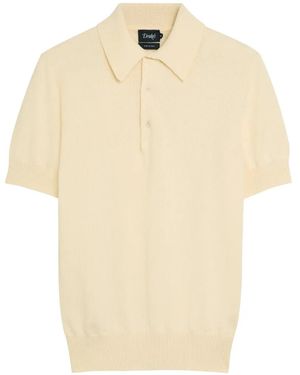 Drake's Short-Sleeve Knitted Polo Shirt - Natural