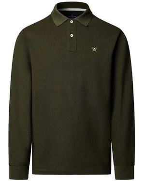 Hackett Poloshirt Mit Logo-Stickerei - Grün