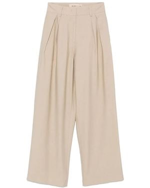 Blanca Vita Pantalon À Design Plissé - Blanc