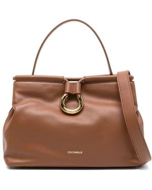 Coccinelle レザーショルダーバッグ - ブラウン