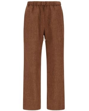 Herno Pantalon À Lien De Resserrage - Brown