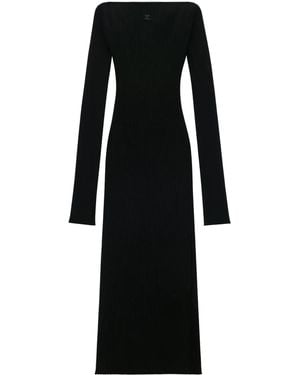 Courreges Off-Shoulder Jersey Dress - Black