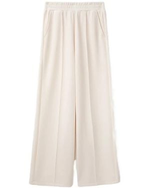Benetton Elasticated Wide-Leg Pants - White