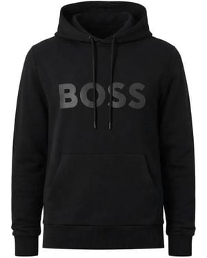 BOSS Soody Logo-Detail Hoodie - Black