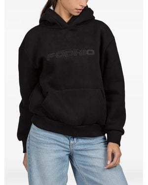 PODHIO Logo Hooded Sweatshirt - Black