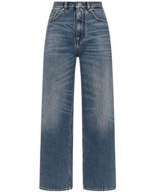 Seventy Faded-Effect Wide-Leg Jeans - Blue
