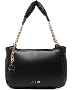 CafeNoir Chain-Link Shoulder Bag - Black