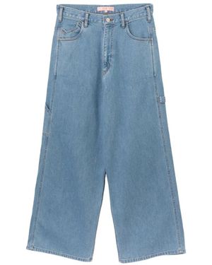 Tsumori Chisato Hammer-Loop Wide-Leg Jeans - Blue