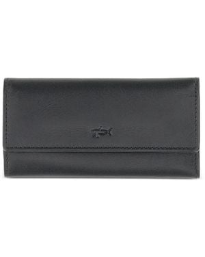 Paul & Shark Leather Key Pouch - Grey